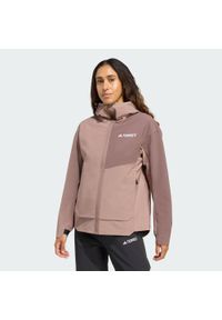Adidas - Kurtka Terrex Multi Softshell. Kolor: brązowy. Materiał: softshell. Sport: turystyka piesza #1