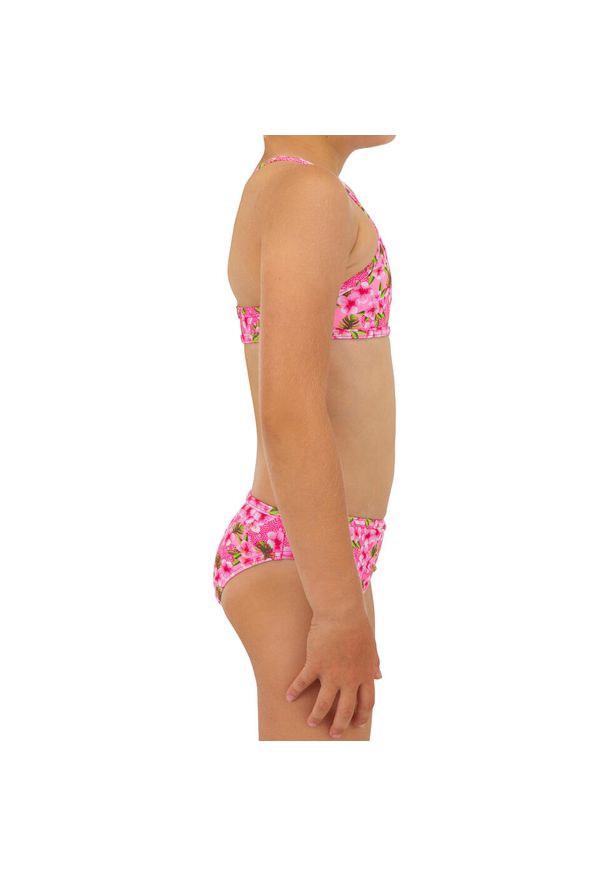 OLAIAN - Kostium Kąpielowy Dwuczęściowy Boni 100 Sakura Dla Dzieci. Kolor: różowy. Materiał: materiał, poliester, elastan