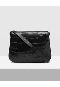 BALAGAN - Czarna torba Doar M z wzorem krokodyla. Kolor: brązowy