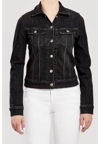 Lee - LEE SLIM RIDER DAMSKA KURTKA JEANSOWA BLACK ORRICK L541DWJN 112112643. Materiał: jeans