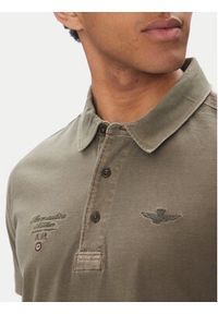 Aeronautica Militare Polo 251PO1852J677 Khaki Regular Fit. Typ kołnierza: polo. Kolor: brązowy. Materiał: bawełna