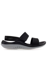 Klapki Crocs Literide 360 Sandal 206711-02G - czarne. Kolor: czarny. Materiał: materiał, dzianina, syntetyk, guma. Wzór: paski. Sezon: lato. Styl: klasyczny #1