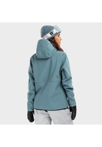 SIROKO - Kurtka snowboardowa damska W2-W Beluga. Kolor: niebieski. Materiał: softshell, materiał. Sport: snowboard