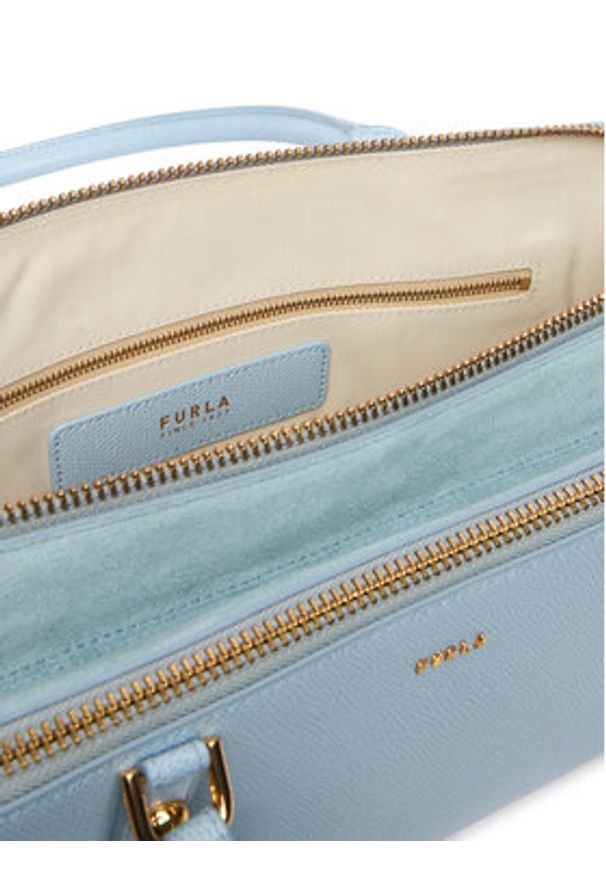 Furla Torebka Giulia M WB01871 BX0460 CN CDZ00 Błękitny. Kolor: niebieski. Materiał: zamszowe, skórzane