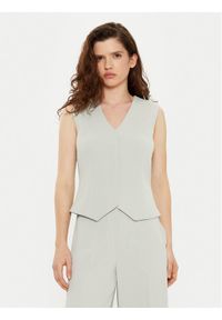 Calvin Klein Kamizelka K20K208017 Szary Slim Fit. Kolor: szary. Materiał: syntetyk