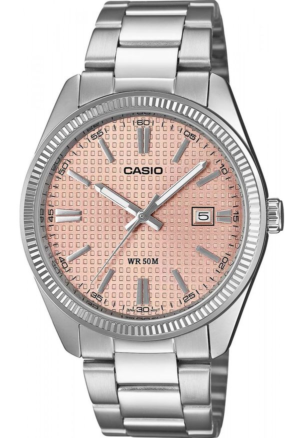 Zegarek Casio Zegarek męski Casio MTP-1302PE-4AVEF srebrny. Kolor: srebrny