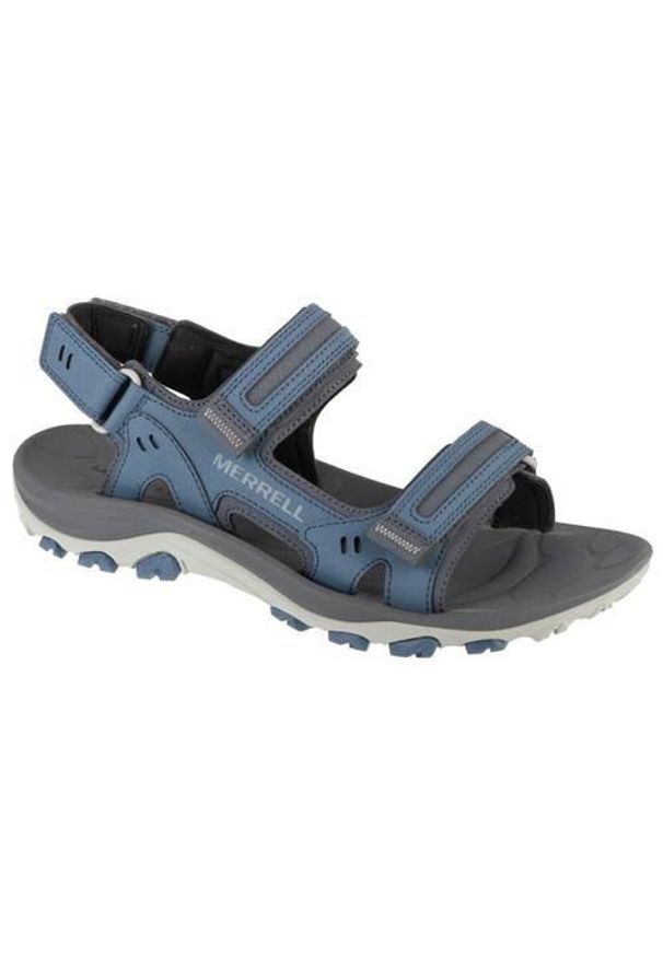 Buty trekkingowe męskie Merrell Huntington Sport Convert. Zapięcie: rzepy. Kolor: niebieski. Materiał: guma, materiał, syntetyk