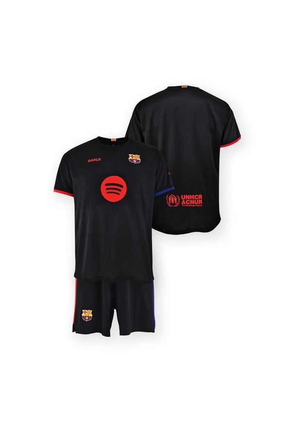 FC Barcelona 2024-25 Premium Second Kids' Supporter Jersey Kit - 12 lat. Kolor: czarny. Materiał: jersey. Sport: piłka nożna