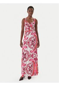 Morgan Sukienka letnia 261-RANNA Różowy Regular Fit. Kolor: różowy. Materiał: syntetyk. Sezon: lato #1