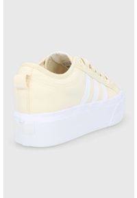 adidas Originals Trampki Nizza Platform damskie kolor żółty. Nosek buta: okrągły. Zapięcie: sznurówki. Kolor: żółty. Obcas: na platformie #5
