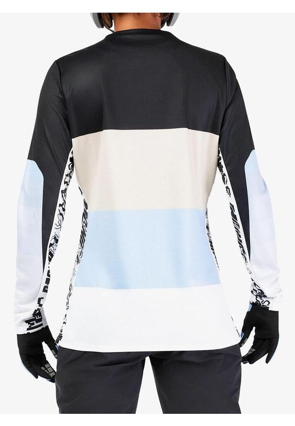 FOX - Bluza rowerowa damska Fox Ranger LS Jersey Grid. Kolor: czarny. Materiał: jersey