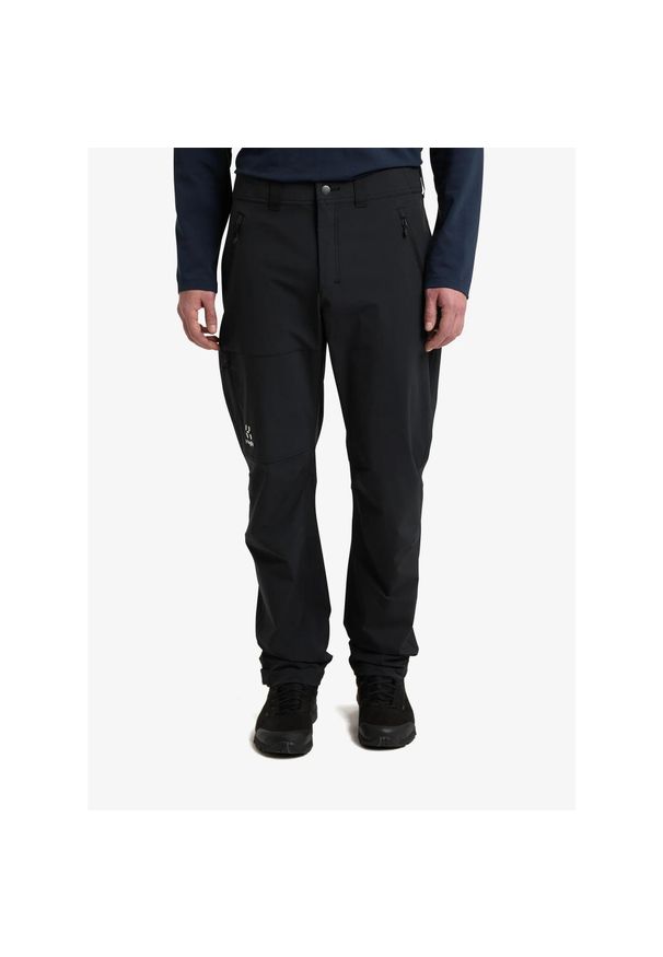 Haglöfs - Spodnie softshell męskie Haglofs Moran Softshell Standard Pant. Kolor: czarny. Materiał: softshell. Sport: turystyka piesza