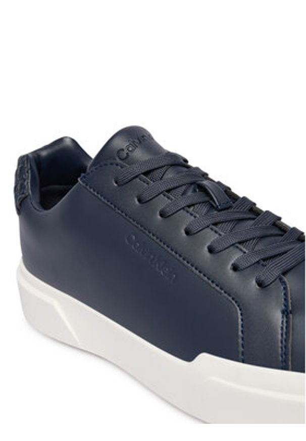 Calvin Klein Sneakersy Chunky Cupsole Laceup Lth Bt Aop HM0HM02070 Granatowy. Kolor: niebieski. Materiał: skóra