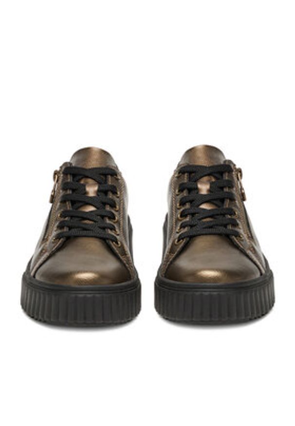 Rieker Sneakersy N2501-90 Złoty. Kolor: złoty. Materiał: skóra