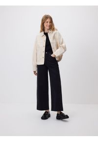 Reserved - Jeansy wide leg - czarny. Kolor: czarny #1