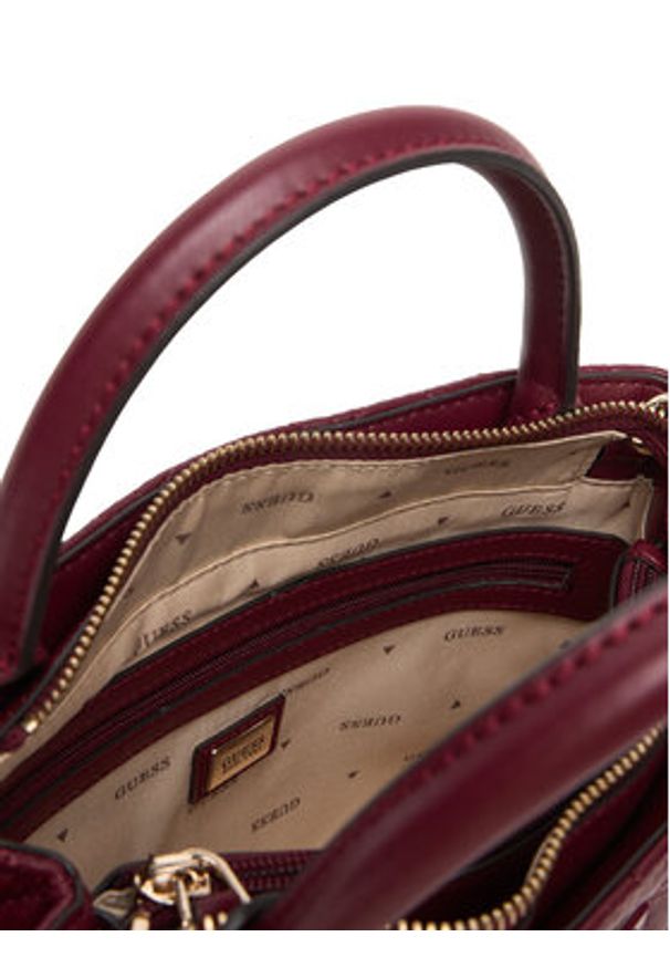 Guess Torebka Paisleigh HWQG98 83050 Bordowy. Kolor: czerwony. Materiał: skórzane