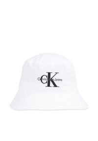 Calvin Klein Jeans Bucket K60K611029 Biały. Kolor: biały. Materiał: bawełna, materiał