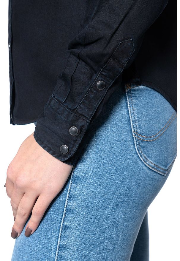 Lee - DAMSKA KOSZULA JEANSOWA LEE REGULAR WESTERN SHIR SKY CAPTAIN L45SGAHY 112110473. Materiał: jeans