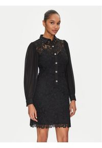 Morgan Sukienka codzienna 251-RISLO Czarny Regular Fit. Okazja: na co dzień. Kolor: czarny. Materiał: syntetyk. Typ sukienki: proste. Styl: casual #1