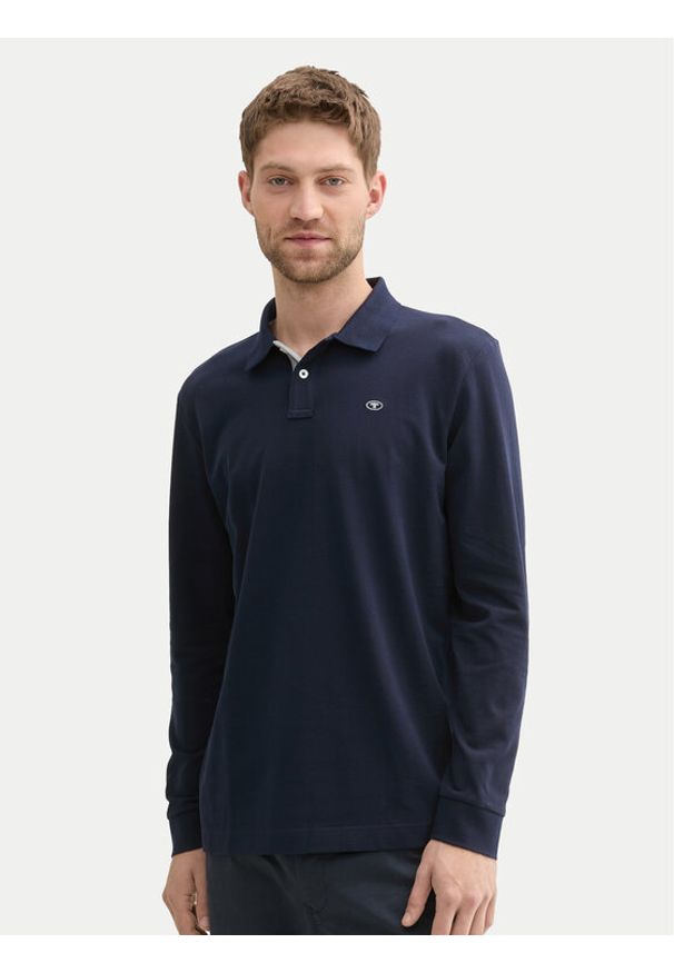 Tom Tailor Polo 1043278 Granatowy Regular Fit. Typ kołnierza: polo. Kolor: niebieski. Materiał: bawełna