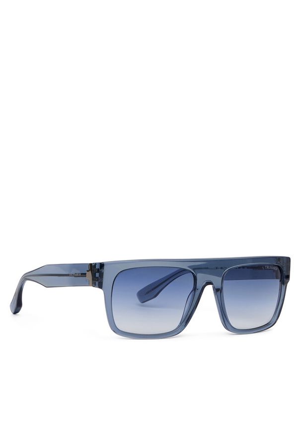 Trussardi Jeans - Okulary przeciwsłoneczne Trussardi. Kolor: niebieski