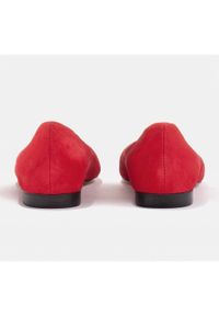 Marco Shoes Baleriny damskie z niskimi bokami czerwone. Kolor: czerwony #2