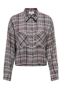 only - ONLY Koszula Riley 15351443 Szary Regular Fit. Kolor: szary. Materiał: wiskoza