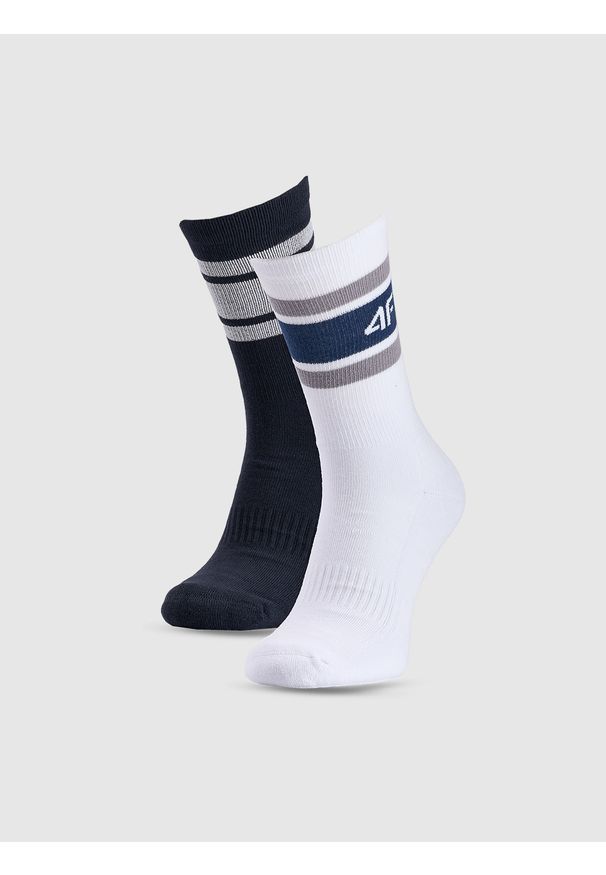 4f - 4F Skarpety casual za kostkę (2-pack) damskie - multikolor 39-42. Kolor: wielokolorowy. Materiał: włókno, materiał, bawełna
