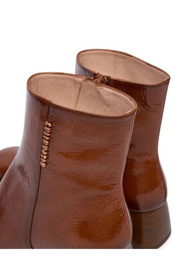 Hispanitas Botki HI254345 Brązowy. Kolor: brązowy. Materiał: skóra