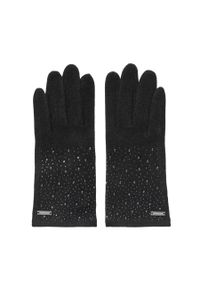 Wittchen - Rękawiczki damskie. Kolor: czarny. Materiał: wełna. Wzór: aplikacja. Sezon: jesień, zima #3