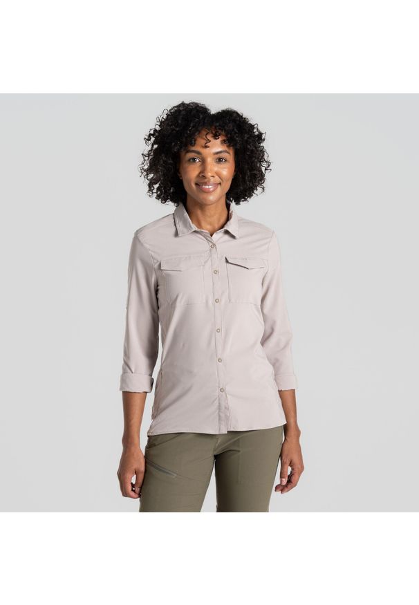 CRAGHOPPERS - Koszula podróżnicza damska Craghoppers NosiLife Pro LS Shirt III. Kolor: brązowy