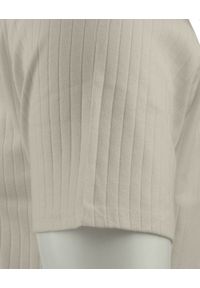 Dzianinowa Koszulka Polo - Dekolt Bez Guzików - Brave Soul - Beżowa. Okazja: na co dzień. Typ kołnierza: polo. Kolor: beżowy, wielokolorowy, brązowy. Materiał: elastan, bawełna. Styl: casual #2