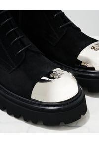 Casadei - CASADEI - Sznurowane botki Generation X. Nosek buta: okrągły. Kolor: czarny. Materiał: guma, zamsz. Szerokość cholewki: normalna #6