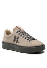 Karl Lagerfeld - Sneakersy KARL LAGERFELD. Kolor: brązowy. Materiał: nubuk