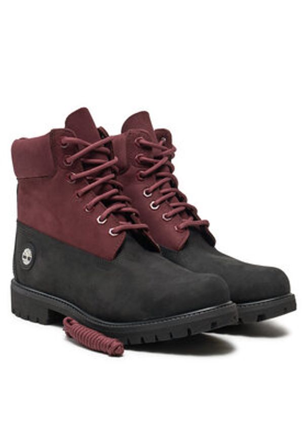Timberland Trapery 6 In Premium TB0A2P6WEJE1 Bordowy. Kolor: czerwony. Materiał: skóra, nubuk