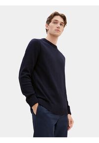 Tom Tailor Sweter 1038246 Granatowy Regular Fit. Kolor: niebieski. Materiał: bawełna #2