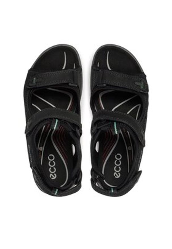 ecco - ECCO Sandały Offroad 82204302001. Kolor: czarny. Materiał: skóra, nubuk