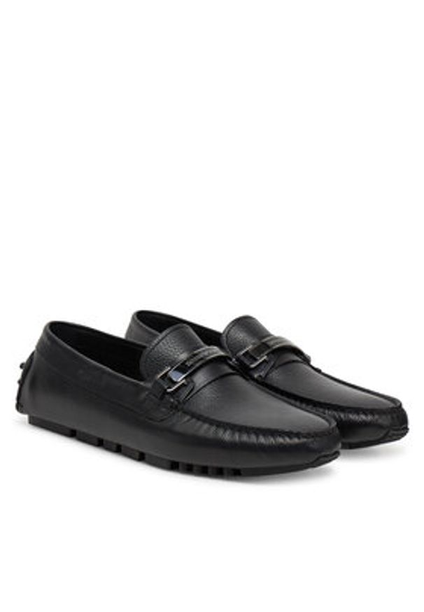 Emporio Armani Mokasyny X4B151 XN882 K001 Czarny. Kolor: czarny. Materiał: skóra
