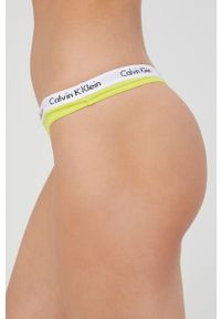 Calvin Klein Underwear stringi kolor żółty. Kolor: żółty