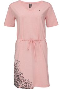 Letnie Sukienki Loap Aurora PNK1 M - Elegancka i Wygodna. Okazja: do pracy. Kolor: różowy. Materiał: poliester, bawełna. Sezon: lato. Typ sukienki: sportowe. Styl: elegancki