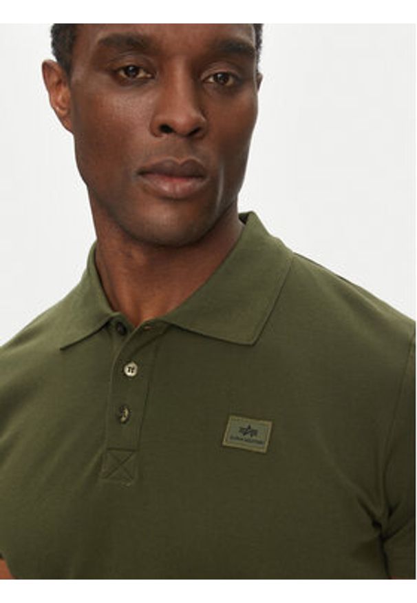 Alpha Industries Polo X-Fit 136600 Zielony Regular Fit. Typ kołnierza: polo. Kolor: zielony. Materiał: bawełna