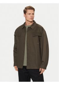 Adidas - adidas Koszula Premium Essentials Workwear JD3343 Khaki Loose Fit. Kolor: brązowy. Materiał: bawełna #1