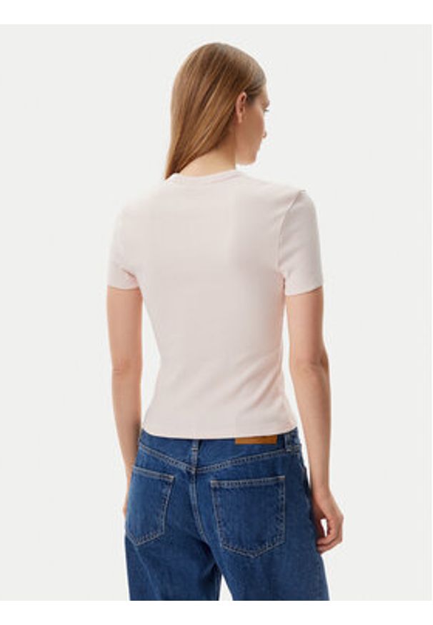 Calvin Klein Jeans T-Shirt J20J225245 Różowy Slim Fit. Kolor: różowy. Materiał: bawełna