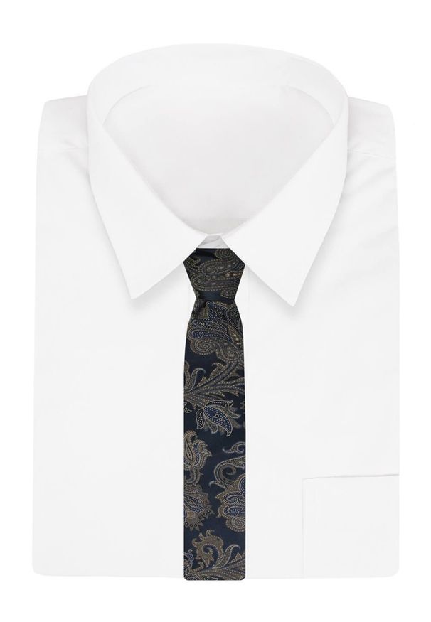 Chattier - Krawat Męski, Granatowy, Kwiaty, Klasyczny, Szeroki 8 cm, Elegancki -CHATTIER. Kolor: niebieski. Materiał: tkanina. Wzór: kwiaty. Styl: klasyczny, elegancki
