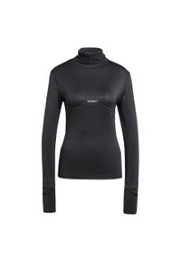 Adidas - Koszulka TECHFIT COLD.RDY Funnel Neck Long Sleeve. Kolor: czarny. Materiał: materiał. Długość rękawa: długi rękaw. Technologia: Techfit (Adidas)