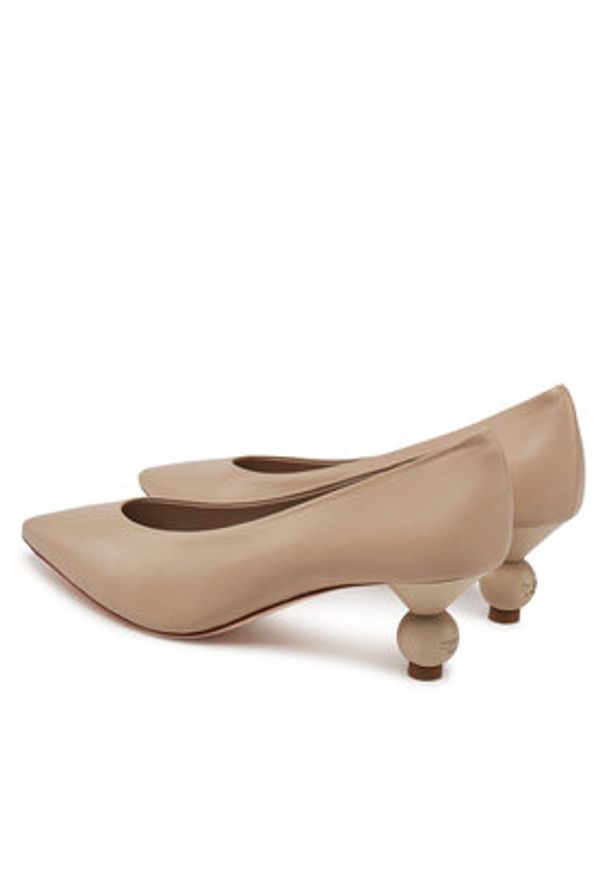 Weekend Max Mara Czółenka 2515521054600 Beżowy. Kolor: beżowy. Materiał: skóra