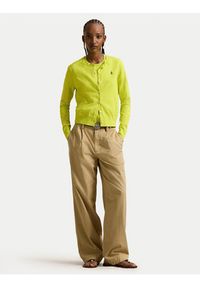 Polo Ralph Lauren Kardigan 211971871502 Zielony Slim Fit. Typ kołnierza: polo. Kolor: zielony. Materiał: bawełna #2