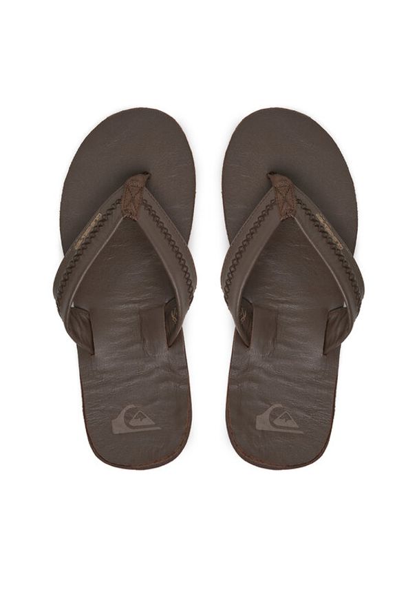 Quiksilver Japonki AQYL101302 Brązowy. Kolor: brązowy. Materiał: skóra