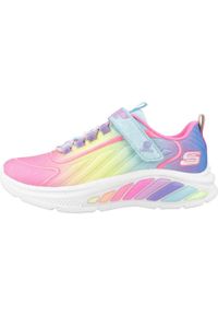 skechers - Buty sportowe Sneakersy dziewczęce, Rainbow Cruisers. Kolor: wielokolorowy. Materiał: syntetyk, tkanina. Model: Skechers Sport. Sport: turystyka piesza