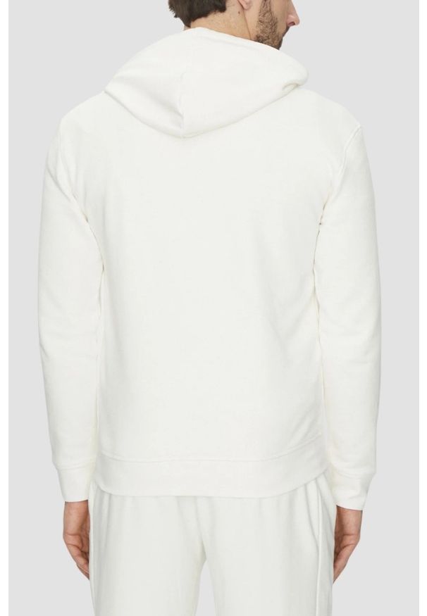 Guess - GUESS Biała bluza męska Aldwin, Rozmiar L. Okazja: na co dzień. Kolor: biały. Materiał: materiał, bawełna, poliester. Długość rękawa: długi rękaw. Długość: długie. Styl: casual, klasyczny